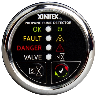 Fireboy-Xintex Detector de vapores de propano con sensor plástico de apagado automático - Sin válvula solenoide - Pantalla con b