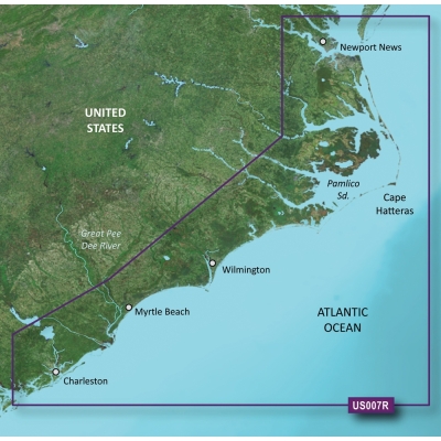 Garmin BlueChart&reg; g3 Vision&reg; HD - VUS007R - Norfolk - Charleston - microSD&trade;/SD&trade; 010-C0708-00