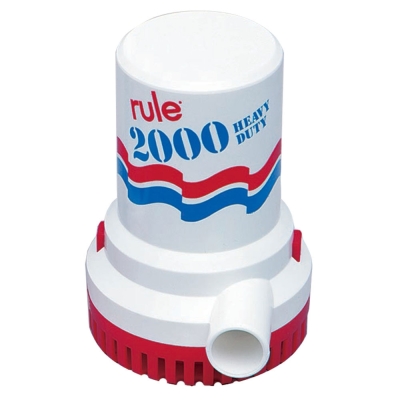 Rule 2000 GPH Non-Automatic Bilge Pump w/6\' Leads 10-6UL