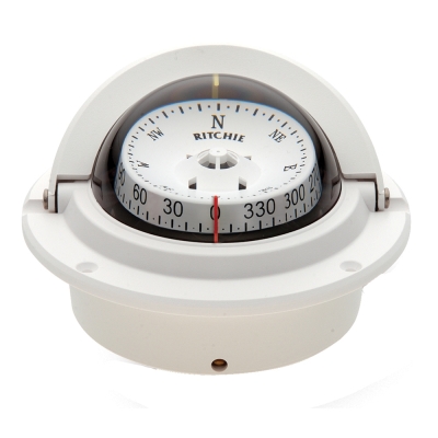 Ritchie F-83W Voyager Compass - Flush Mount - White F-83W