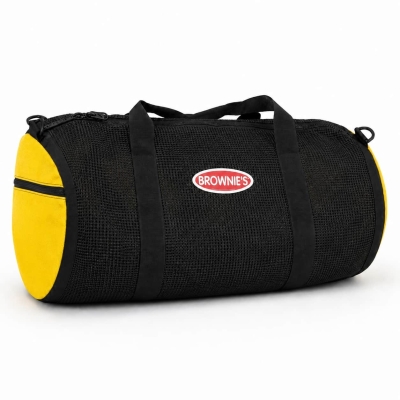 Brownie's Deluxe Gear Bag - Yellow Mesh with Zip Pockets