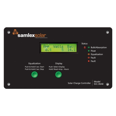 Samlex Flush Mount Solar Charge Controller w/LCD Display - 30A SCC-30AB