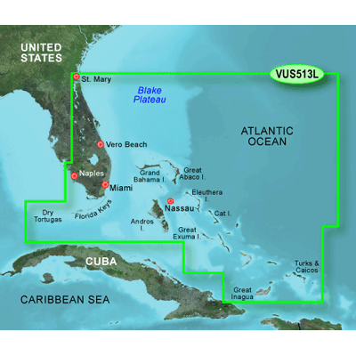 Carta VUS513L G3 Vision Jacksonville - Bahamas - Garmin