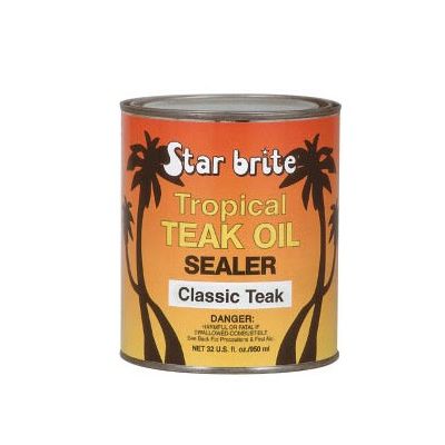 Aceite Starbrite Teak Oil - Sellador de Aceite de Teca Tropical - Teca Clásica/32 oz