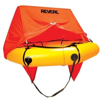 REVERE Coastal Compact 6 Person Life Raft w/ Canopy, Valise 45-CC6VP