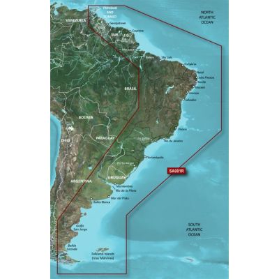 HSA001R - South America East Coast - BlueChart 2g HD