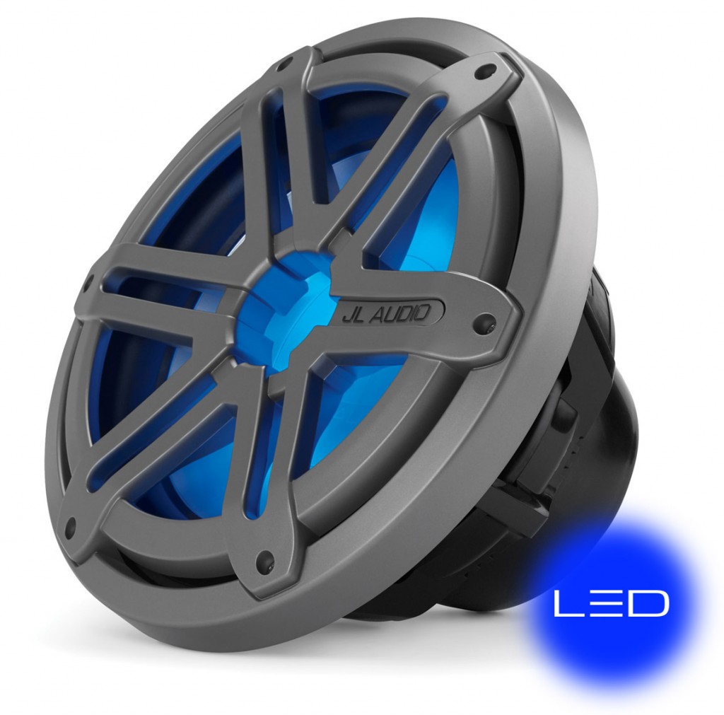 New JL Audio Marine Subwoofers: 12", Chrome & LED!