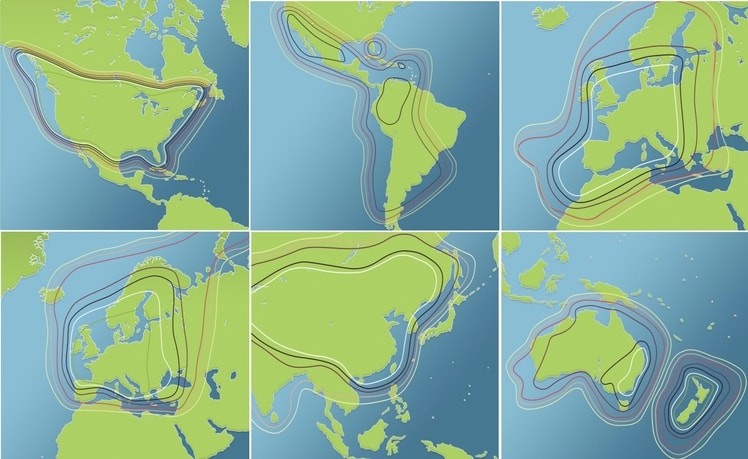 Intellian Satellite TV Coverage Maps