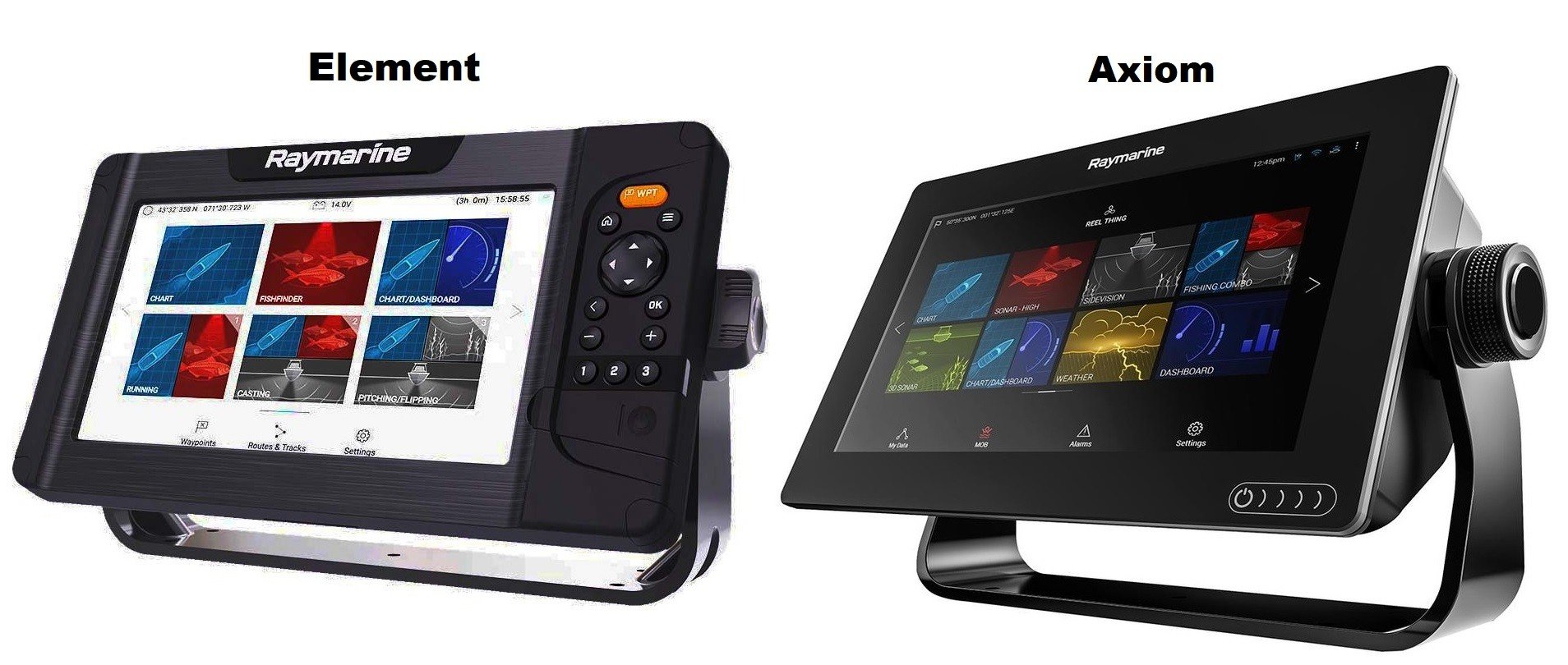 Differences between Raymarine Element and Axiom