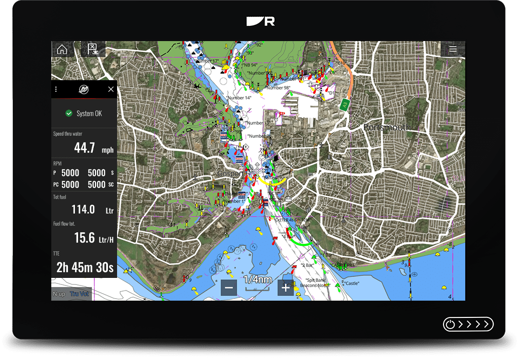 Mercury Vessel View on Raymarine, Lowrance & Simrad MFDs