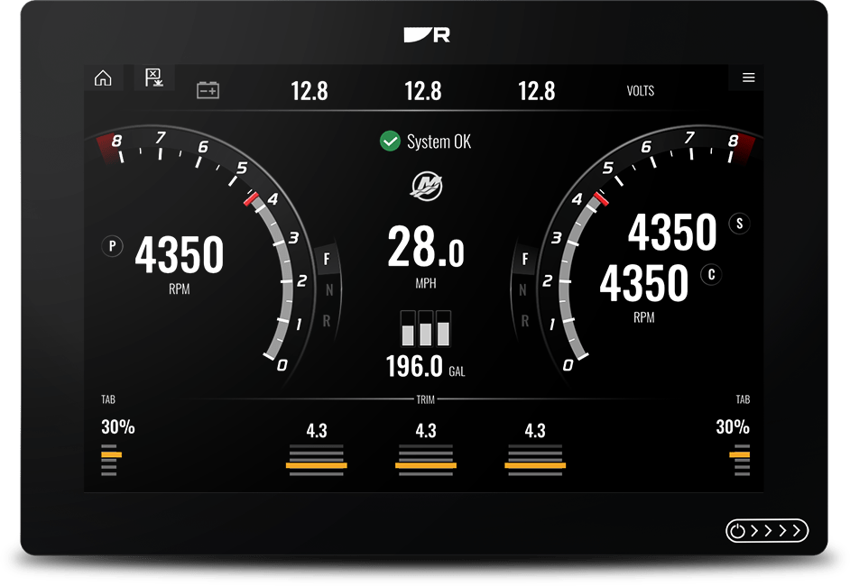 Mercury VesselView on Raymarine Axiom Plus