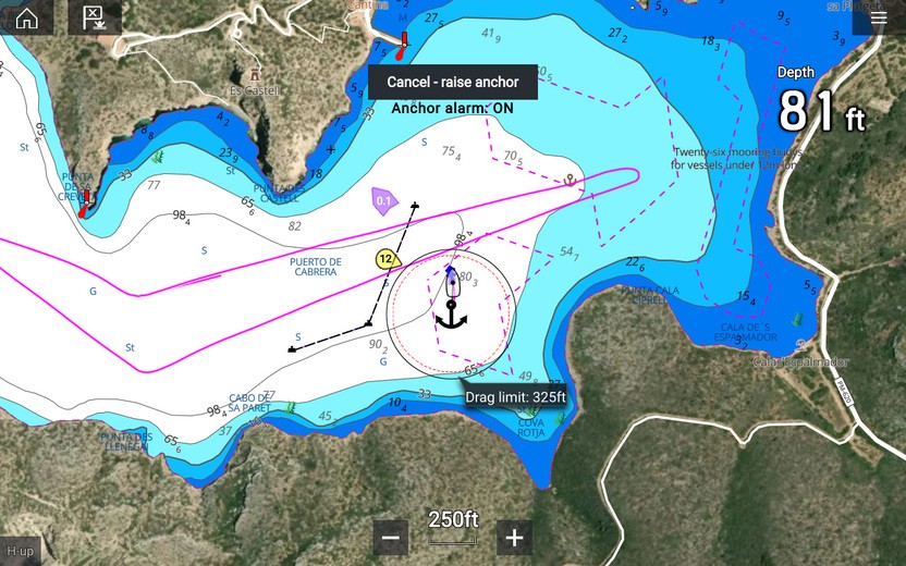 Raymarine Lighthouse 3 Anchor Mode