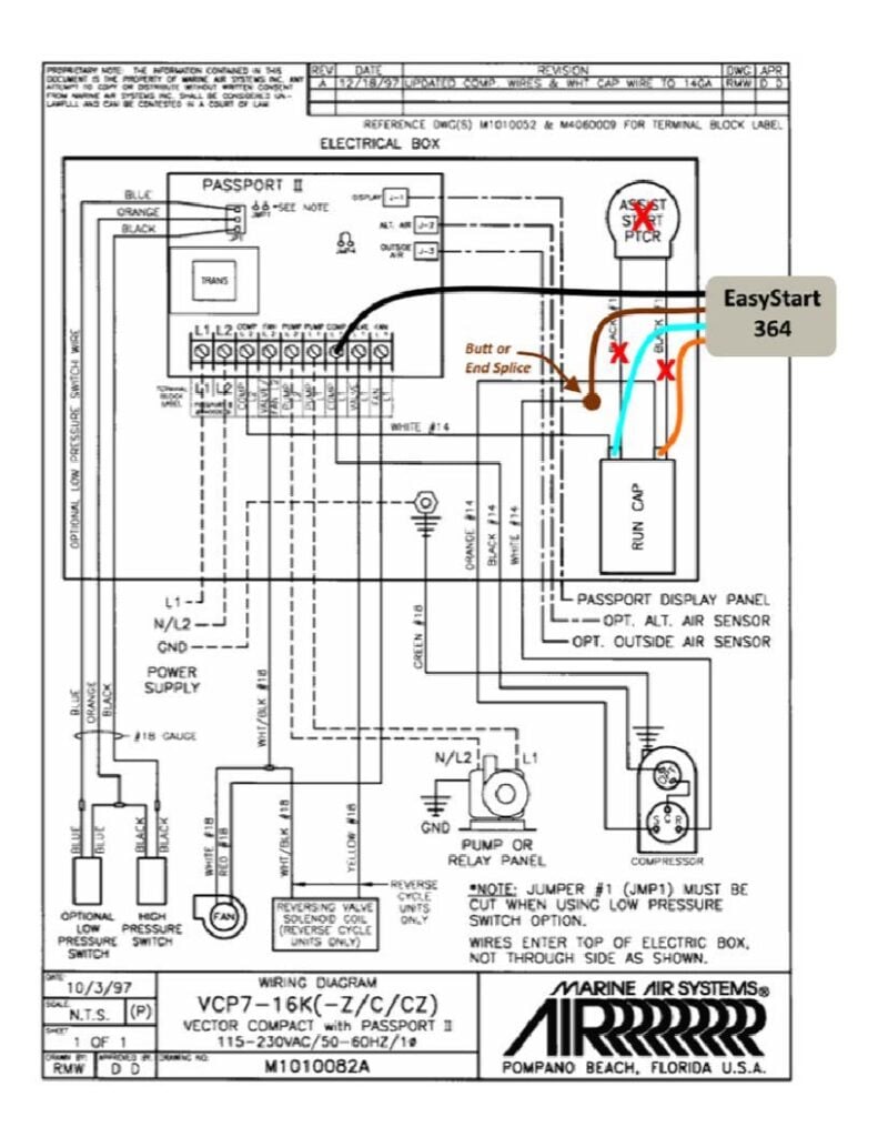 Micro Air Easy Start 364 - Marine Air Conditioning Wiring Diagrams