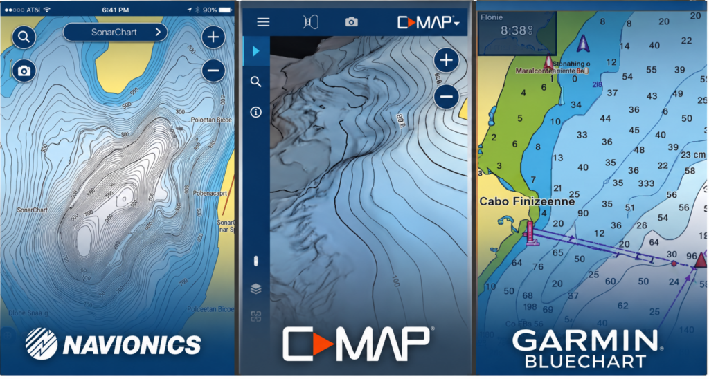 Navionics vs C Map vs Garmin Bluecharts Electronic Maps Comparison Electronic Charts Comparison