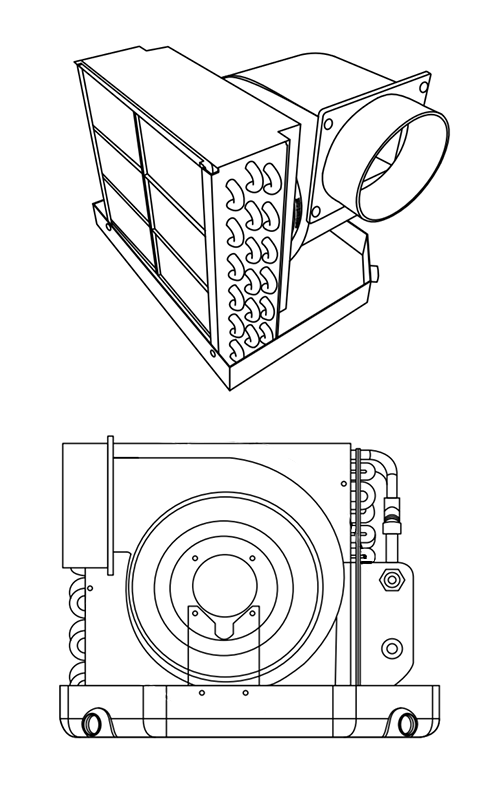 EV-8 Evaporator Unit Dimensions