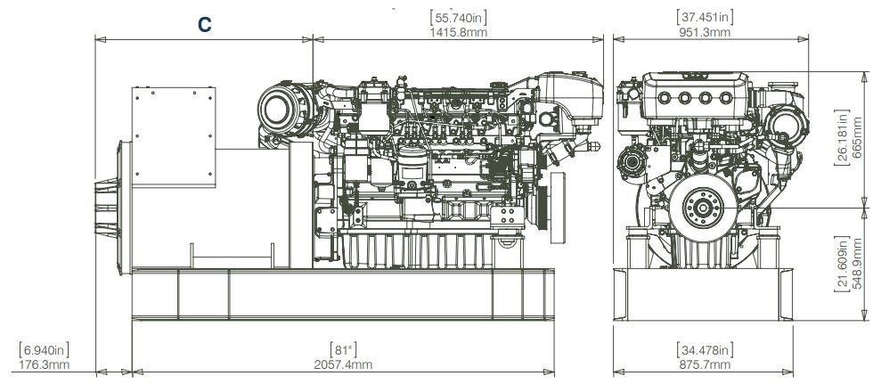 Mer MG210 Marine Generator 210 kW