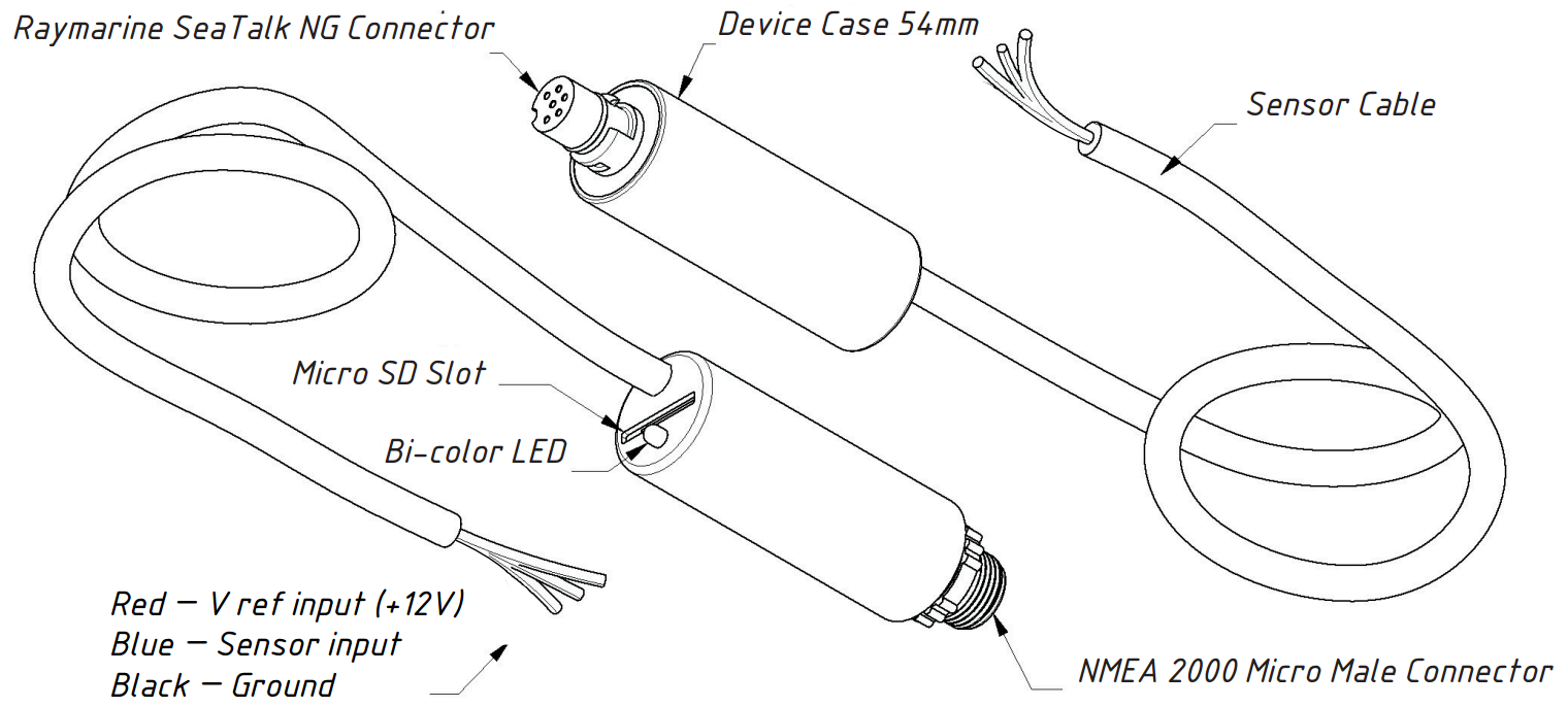 Yacht Devices NMEA 2000 Tank Adapter YDTA-01