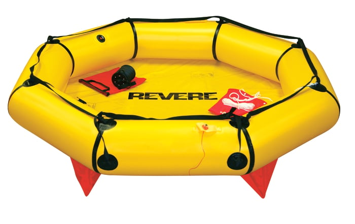 REVERE Coastal Compact 4 Person Life Raft in Valise 45-CC4V