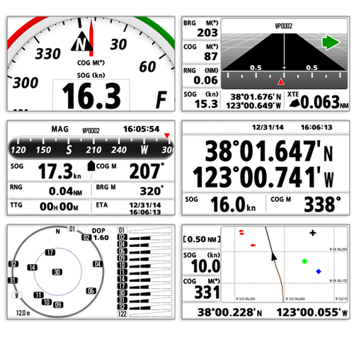 GP39 displays navigation data