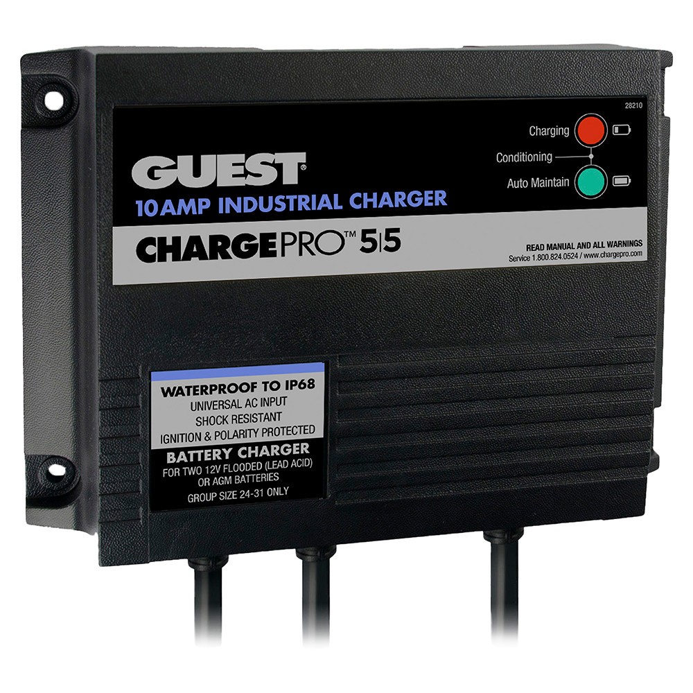 Guest On-Board Battery Charger 10A 12V 120V Input 1 Bank 