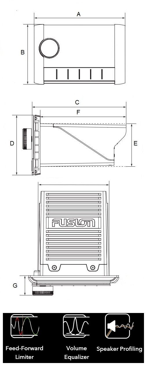 Fusion MS-SRX400 Apollo Series marine zone receiver with built-in Wi-Fi  (does not play CDs) at Crutchfield