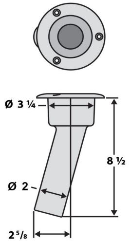 Mate Series Rod and Cup Holder Dimensions