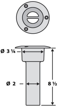 Mate Series Rod and Cup Holder Dimensions