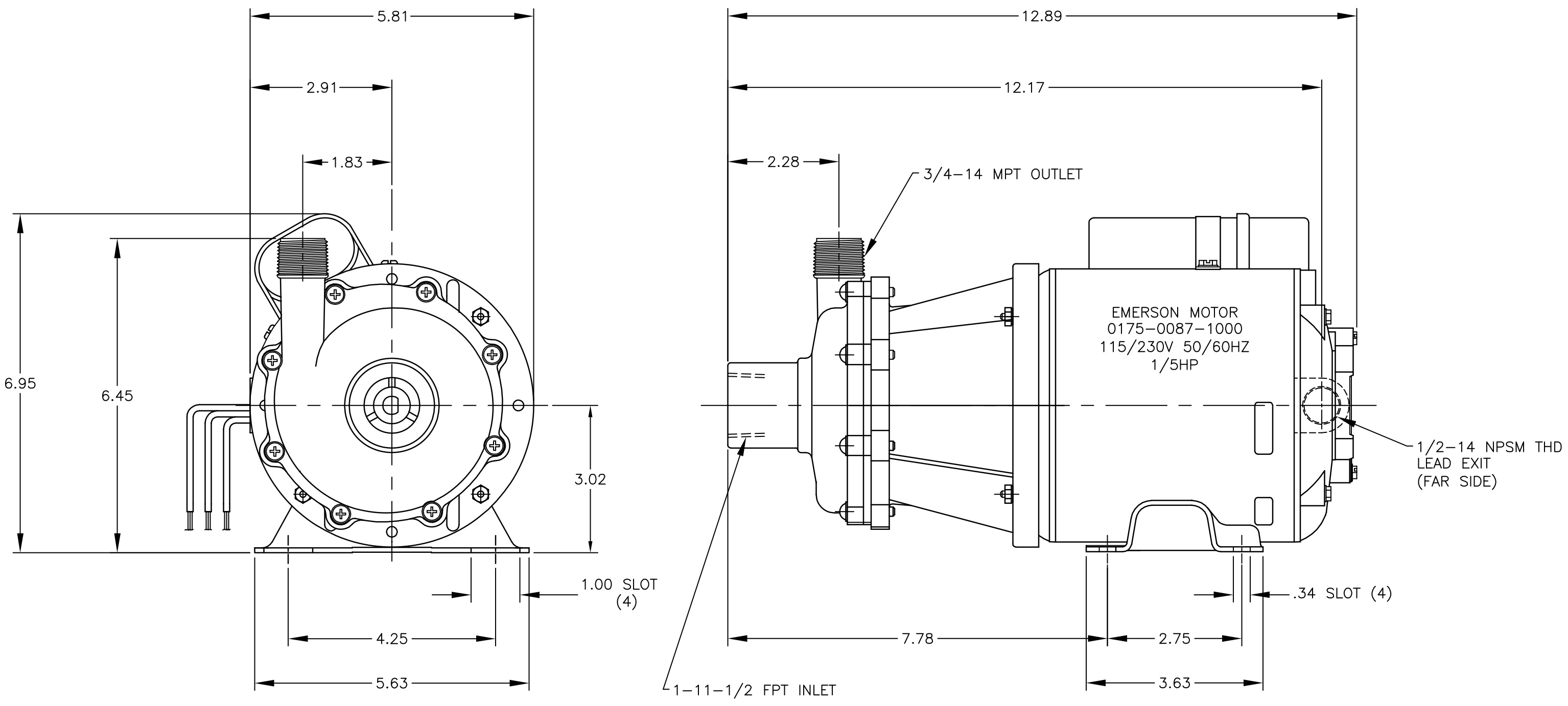 TE-5.5C-MD-AC Dimensions