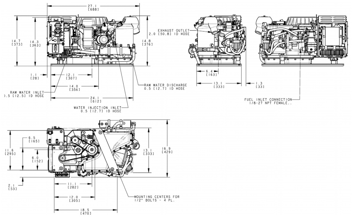 westerbeke 3kw marine generator