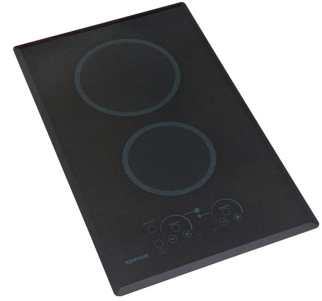 Kenyon Lite Touch Q 14.25 in. Radiant Electric Cooktop in Speckled Black with 2-Elements Touch Control 120-Volt