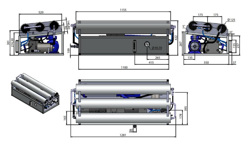 Schenker Digital Modular Watermaker 300L dimensions