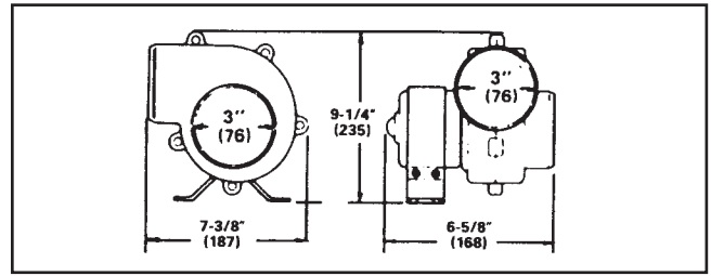 Jabsco 34744-0000 Flexmount 3" Blower