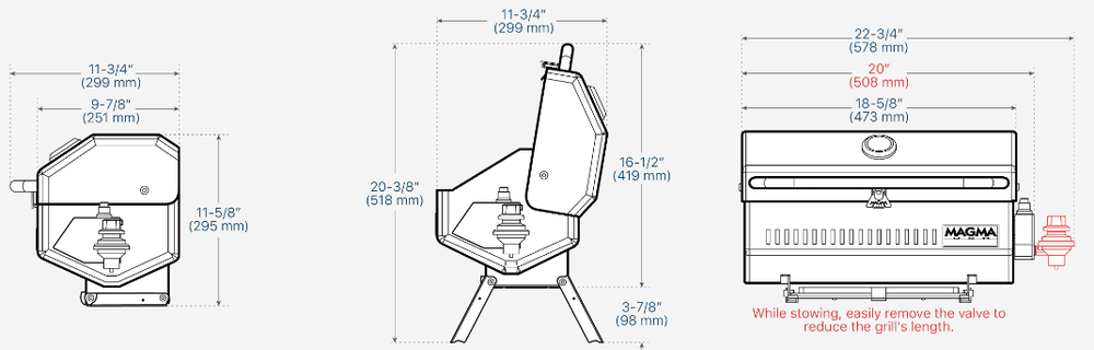 Magma A10-918-2 Dimensions