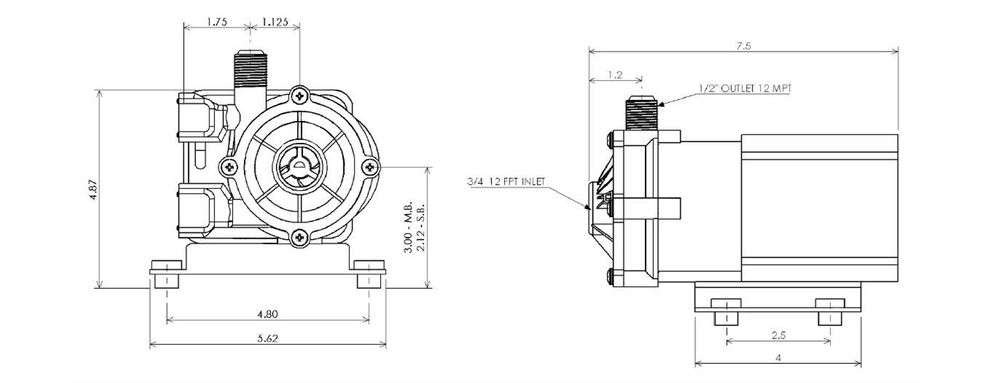 CTM PM500L DIMENSIONS