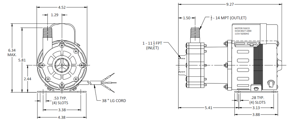 AC-5C-MD Dimensions