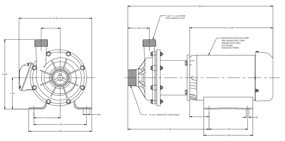 LC-2CP-MD Dimensions