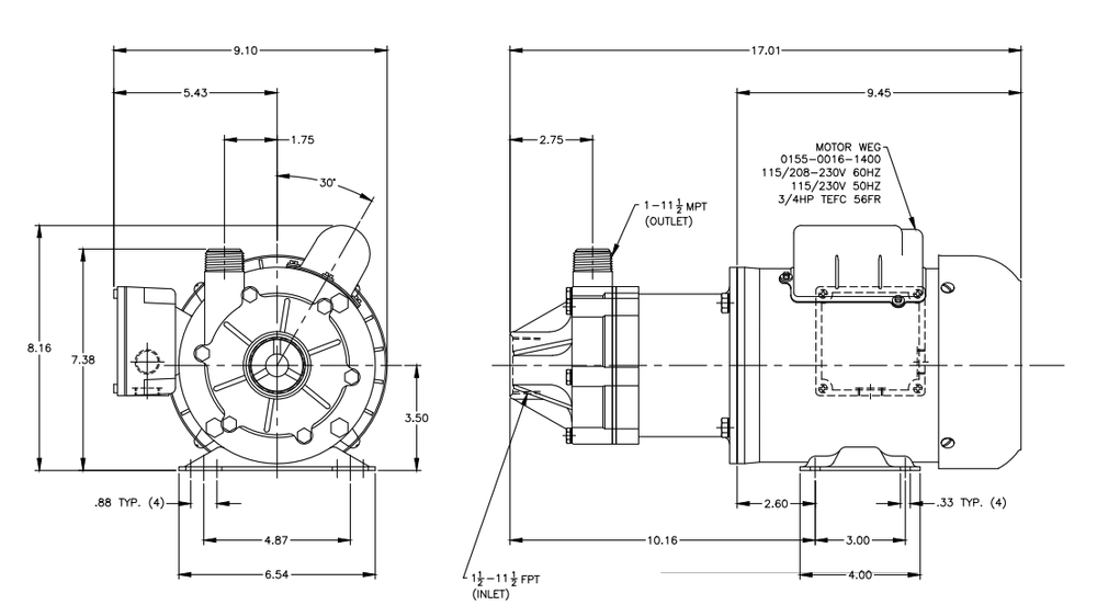 LC-2CP-MD Dimensions