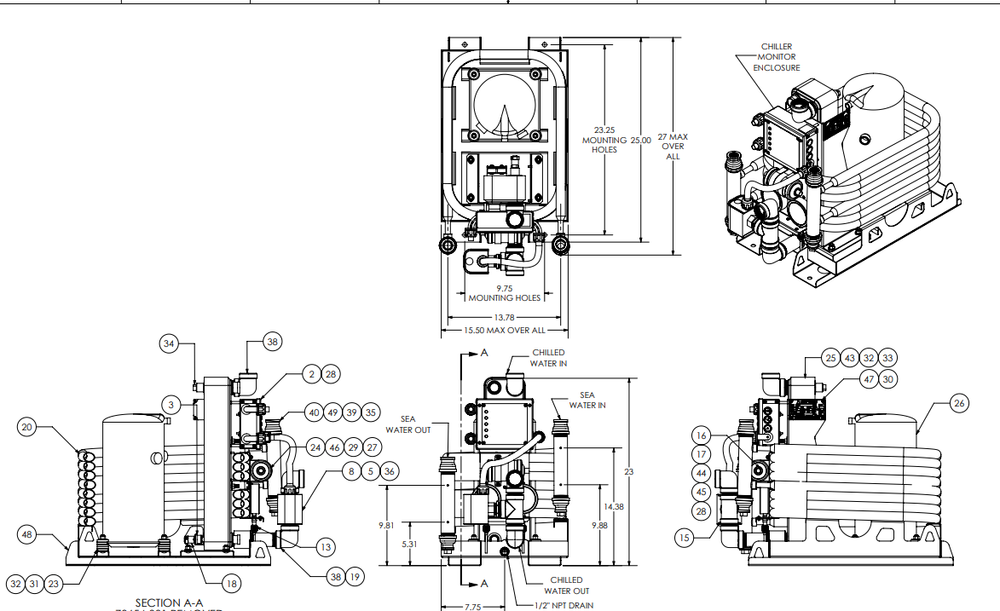 Flagship FM48CW  Dimensions