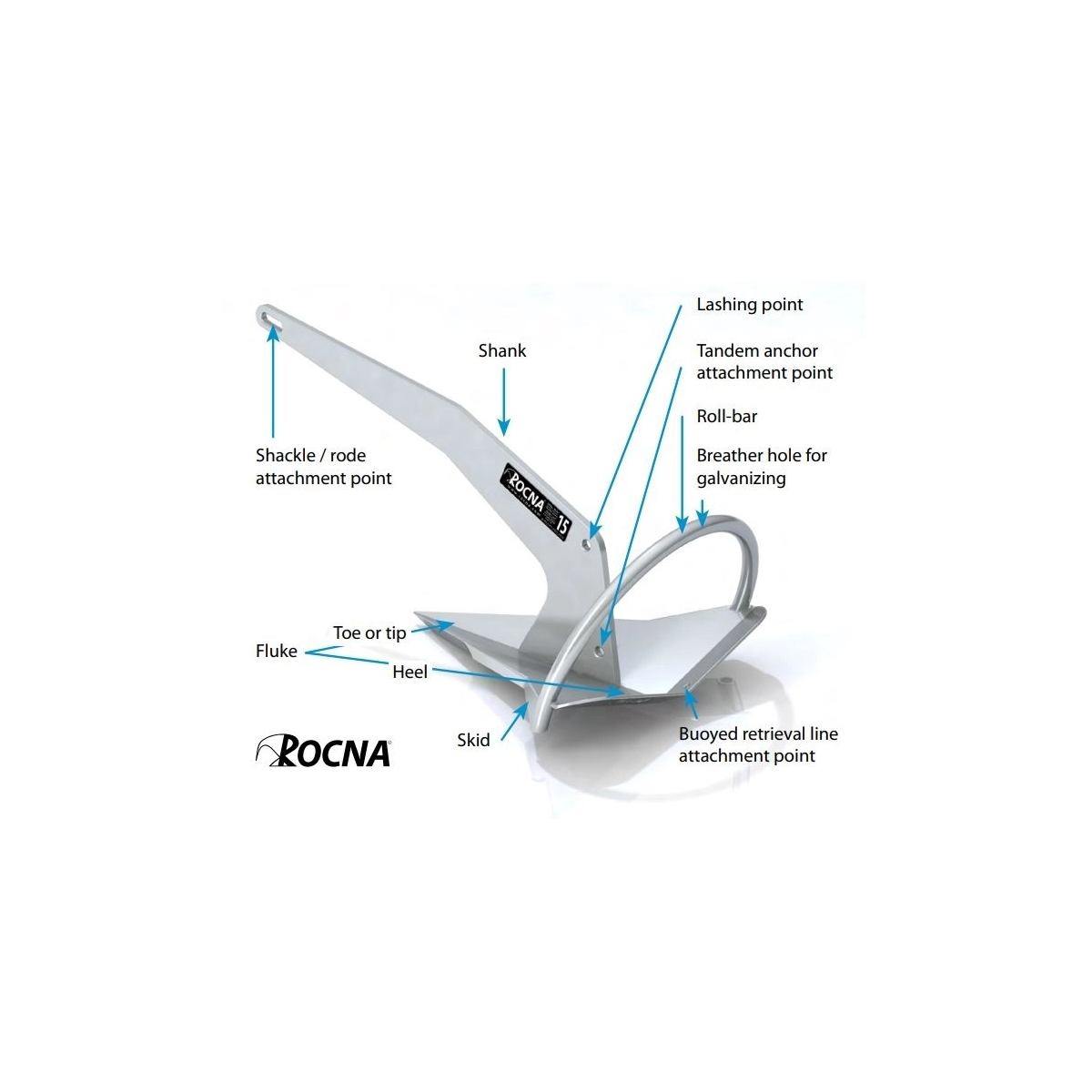 Rocna 154lb / 70kg Galvanized Anchor - ROCORG070GS