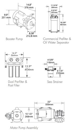 Seafari Versatile 700 GPD (Modular) Single Membrane dimensions