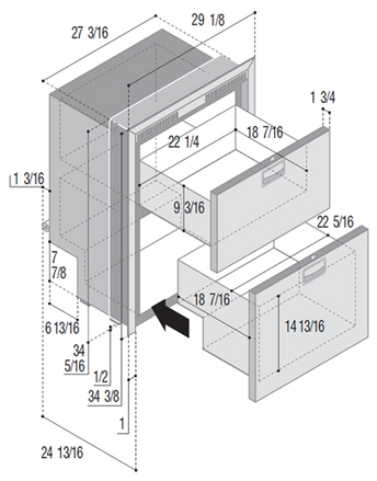 DW210 dimensions