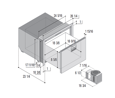 DRW70A dimensions