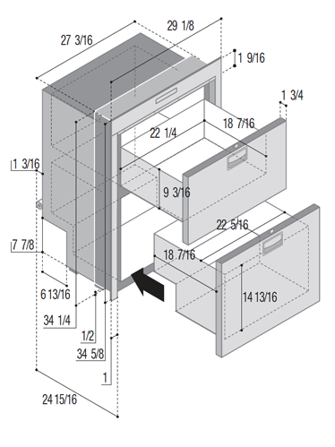 dimensions DW210IXD1-EXI-1