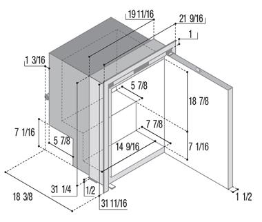 Vitrifigo C85IXD4X-1 Dimensions