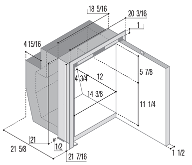 Vitrifigo C62IXD4X-1 Dimensions