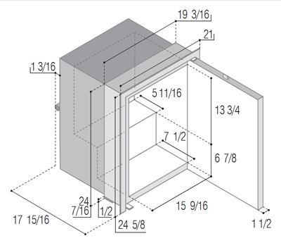 Vitrifigo C60IXD4-F Dimensions