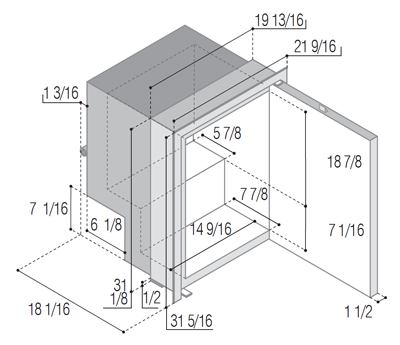 Vitrifigo C85IXD4-F Dimensions