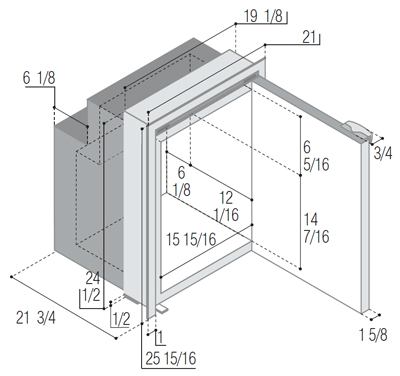 Vitrifigo C90IBD4-F Dimensions