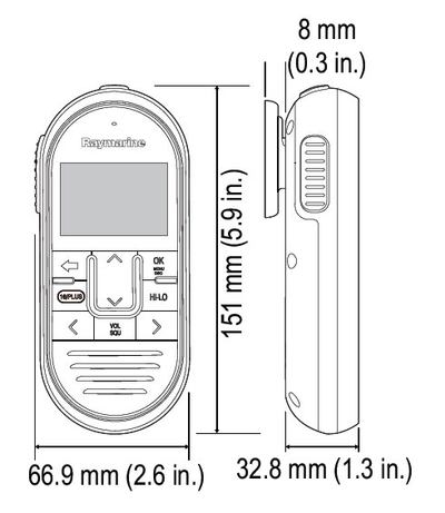 RAYMARINE A80289 dimensions