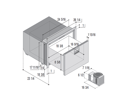 DRW70A dimensions